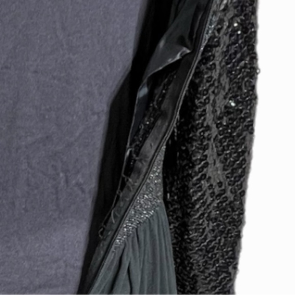 Pat Sandler vintage 1960's 70's long black sequin gown - Picture 6 of 15